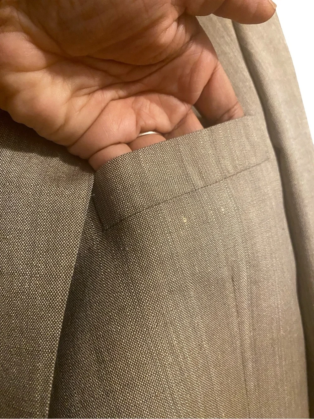 Classic Men's Double-Breasted Blazer in Beige